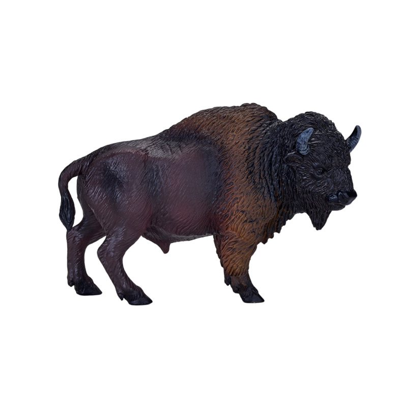 Mojo Fun Hand-painted American Bison Toy Figurine - Realistic Wildlife Collectible