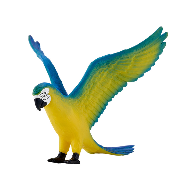 Mojo Fun Hand-painted Blue Macaw Parrot Figurine