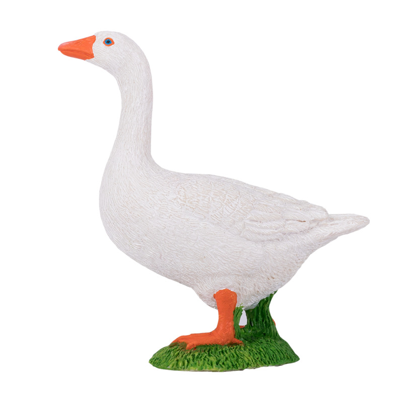 Mojo Fun Goose Figurine - White Realistic Farm Animal Toy
