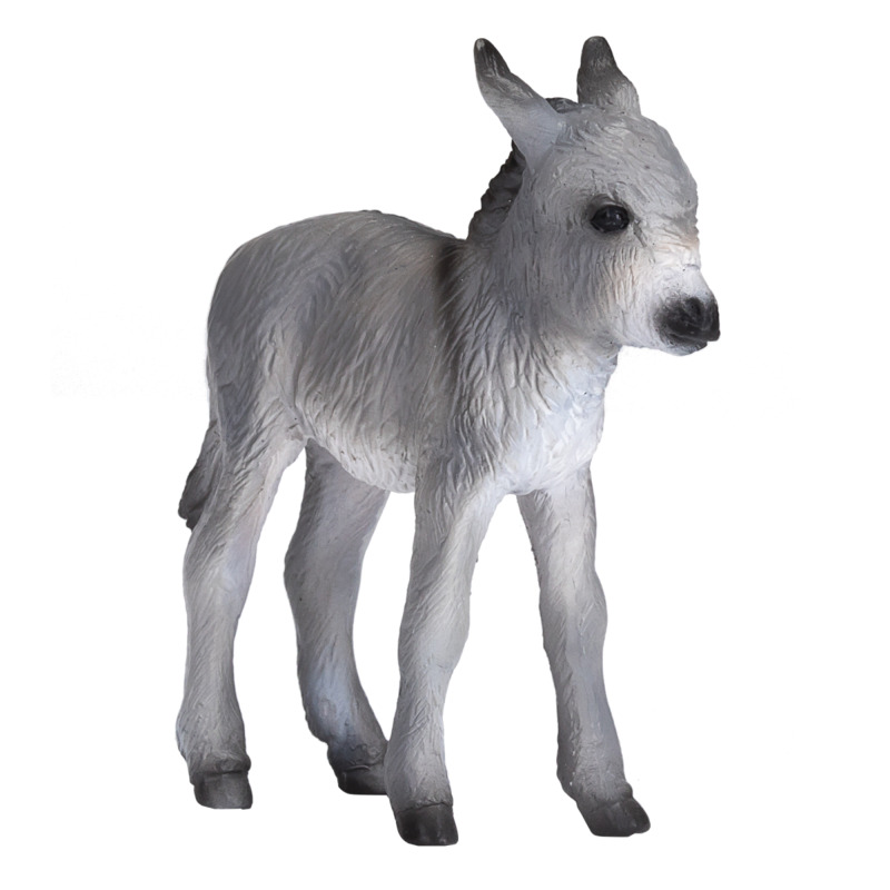 Mojofun Realistic Donkey Foal Figurine - Educational Farm Animal Toy