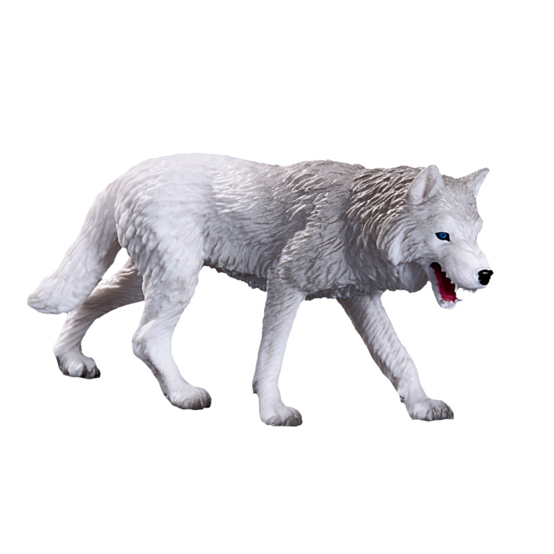 Mojo Fun Arctic Wolf Figurine – Realistic Wildlife Animal Model