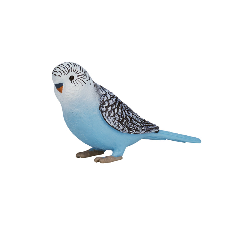 Mojofun Blue Budgerigar Toy - Realistic Exotic Bird Figurine