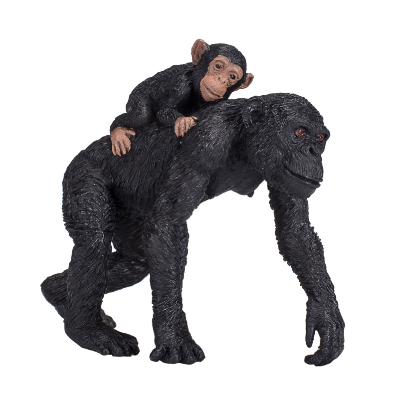 Mojofun Chimpanzee And Baby Realistic Wildlife Figurine