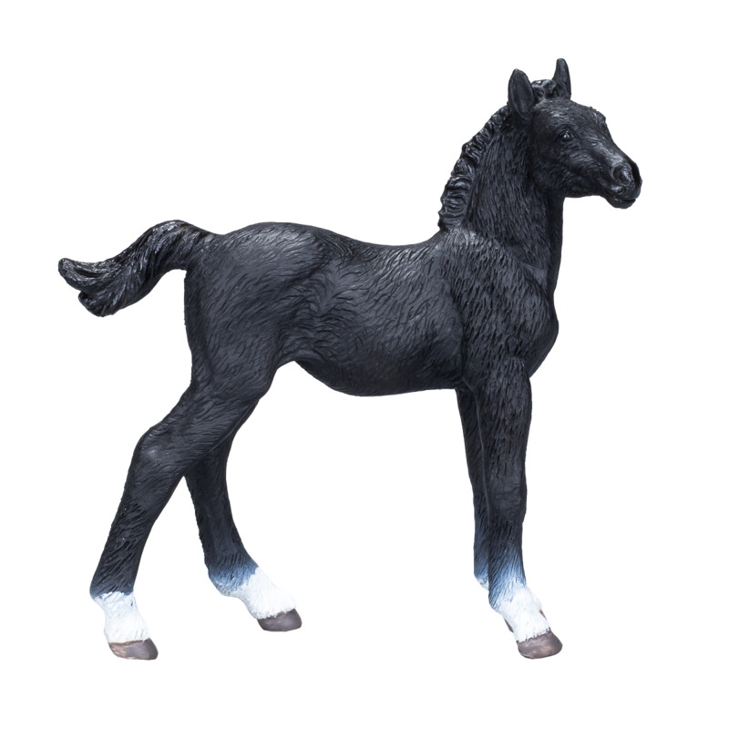 Mojofun Hanoverian Foal Figurine - Realistic Black Equestrian Collectible