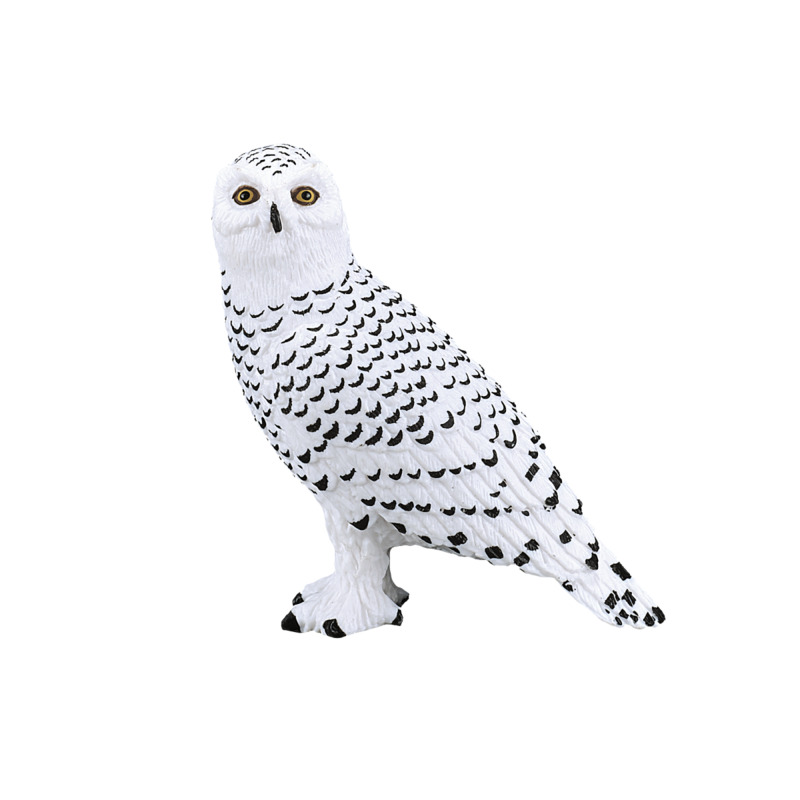 Mojofun Snowy Owl Figurine - Realistic Arctic Bird Model