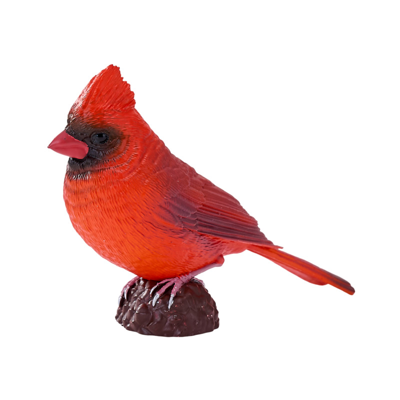 Mojo Fun Hand-painted Red Cardinal Wildlife Model - Realistic Bird Figurine
