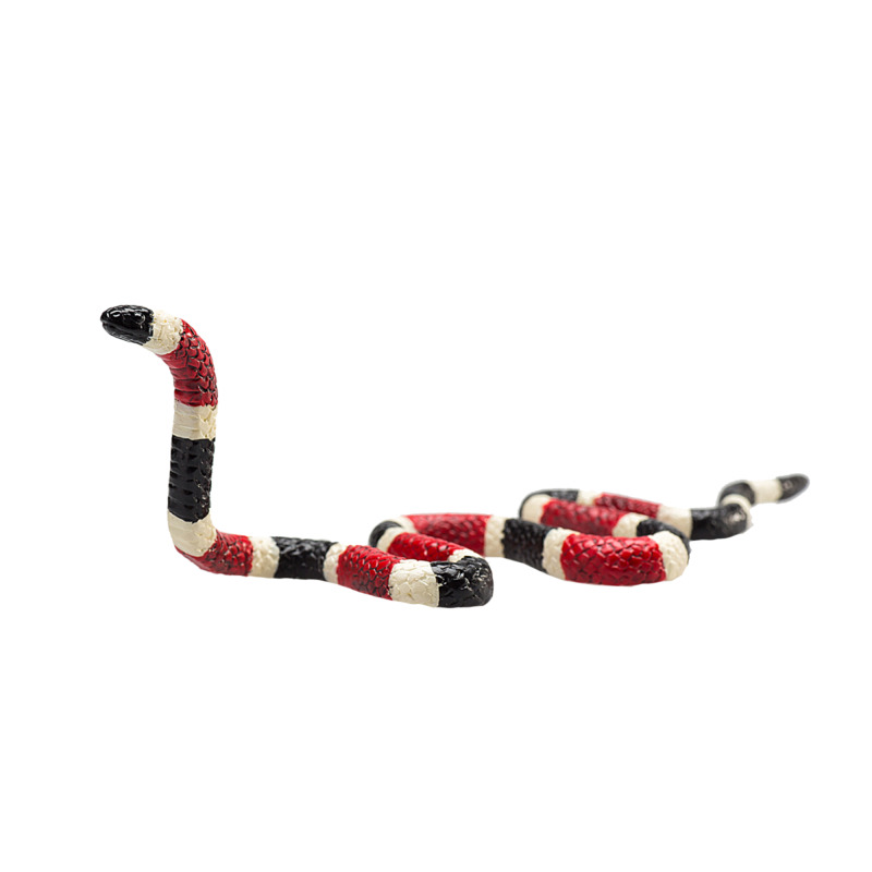 Mojofun Realistic Coral Snake Figurine Toy – Educational Wildlife Model