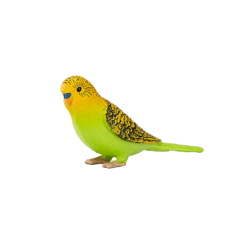 Mojofun Realistic Green Budgerigar Figurine - Exotic Bird Ornament