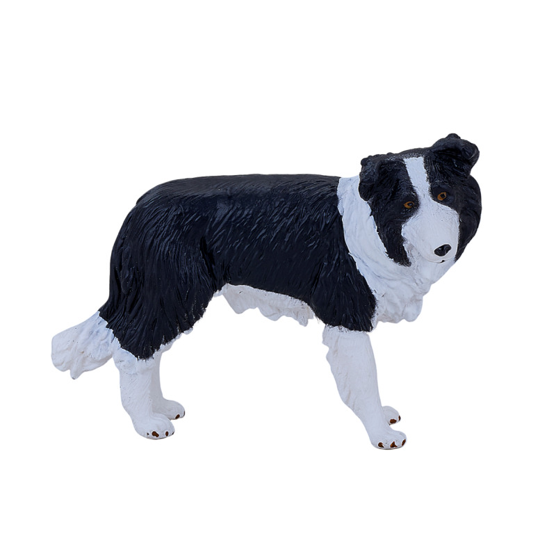 Mojofun Border Collie Realistic Dog Figurine - Lifelike Detail