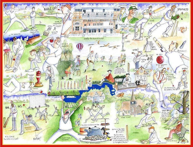 Tim Bulmer Cricket 1000 Piece Jigsaw Puzzle