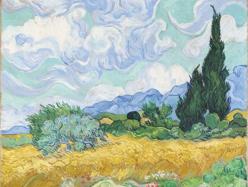 National Gallery A Wheatfield With Cypresses 1000 Piece Jigsaw Puzzle