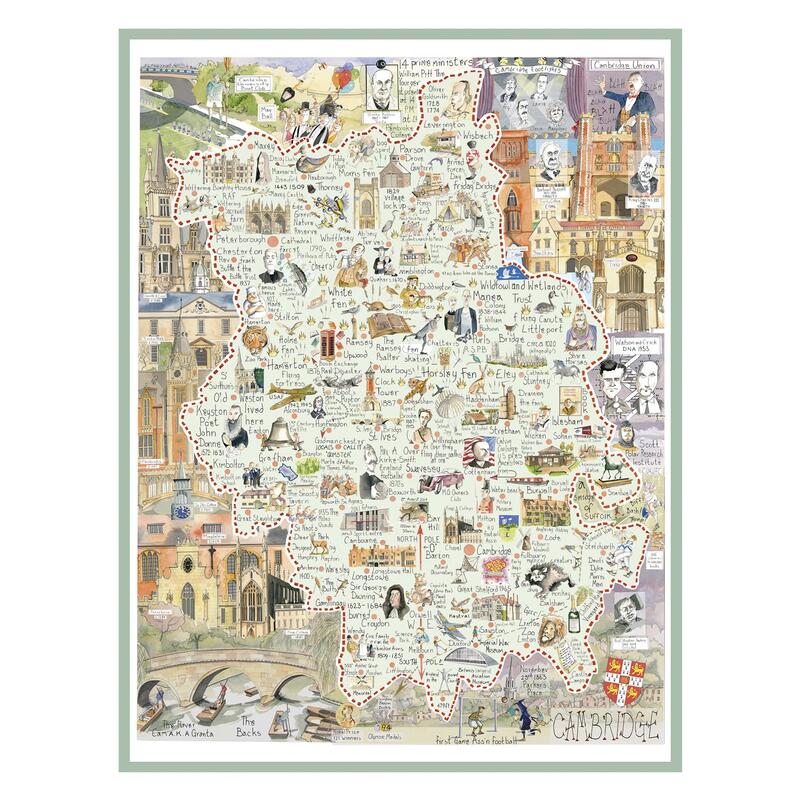 Tim Bulmer Cambridge Map 1000 Piece Jigsaw Puzzle 69cm X 48cm