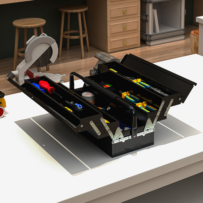 Robust Portable Tool Box - Generous Storage Secure Closure