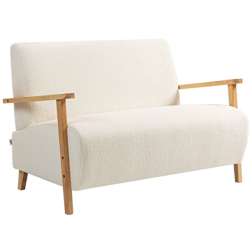 Homcom Sherpa Loveseat 2 Seater Sofa - Nordic Design For Small Spaces