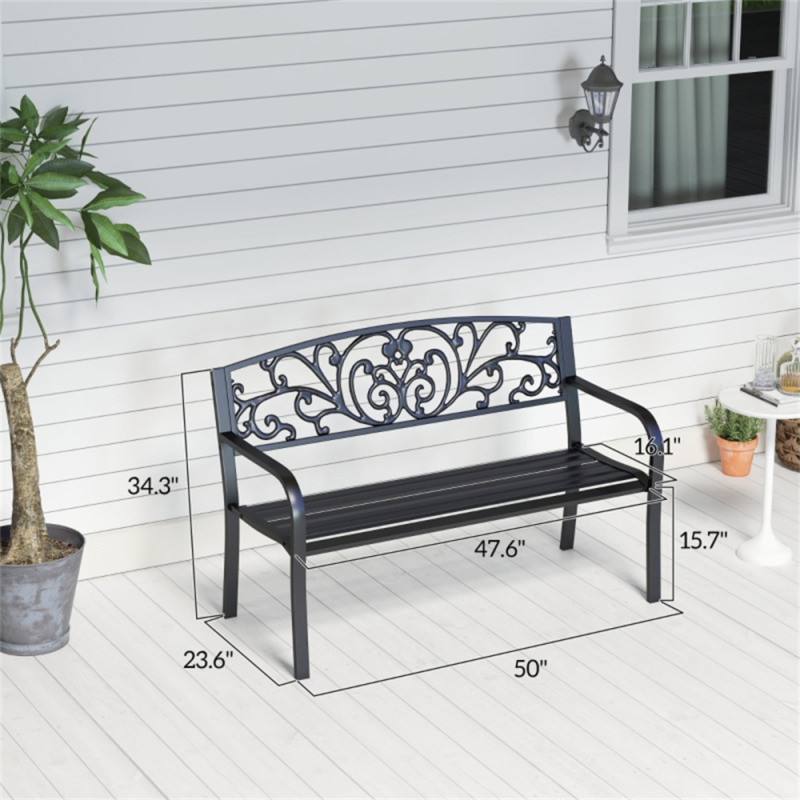 Durable Garden Bench For Patio Balcony - Comfortable Seating