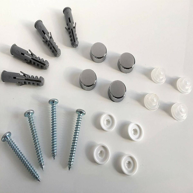 Essential Mirror Spares Kit - Screws, Raw Plugs & Chrome Caps