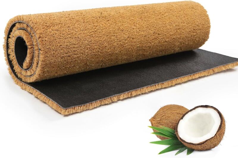 Plain Coir Door Mat - Natural Fibres 50cm X 100cm