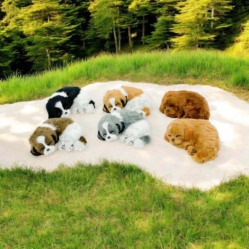 Msl 17cm Sleeping Puppy Figurines - 6 Assorted Colours