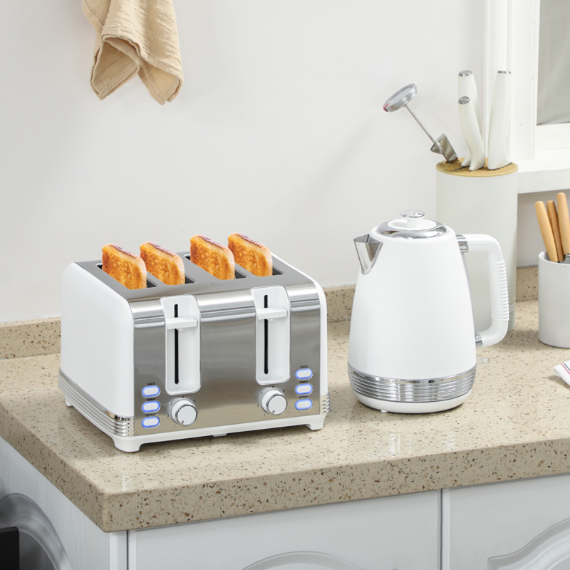 Kitchen Kettle And Toaster Set - Coordinated Design, Rapid Boiling, Multiple Browning Settings