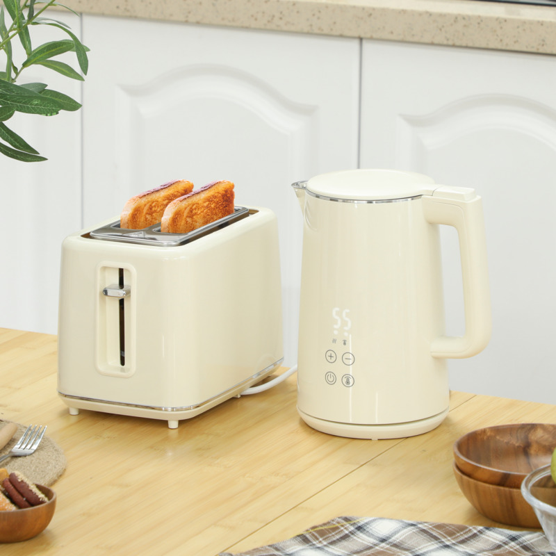 Kettle And Toaster Set With Rapid Boil, Generous Capacity & Wide Slots - Variable Browning, Easy Clean-up