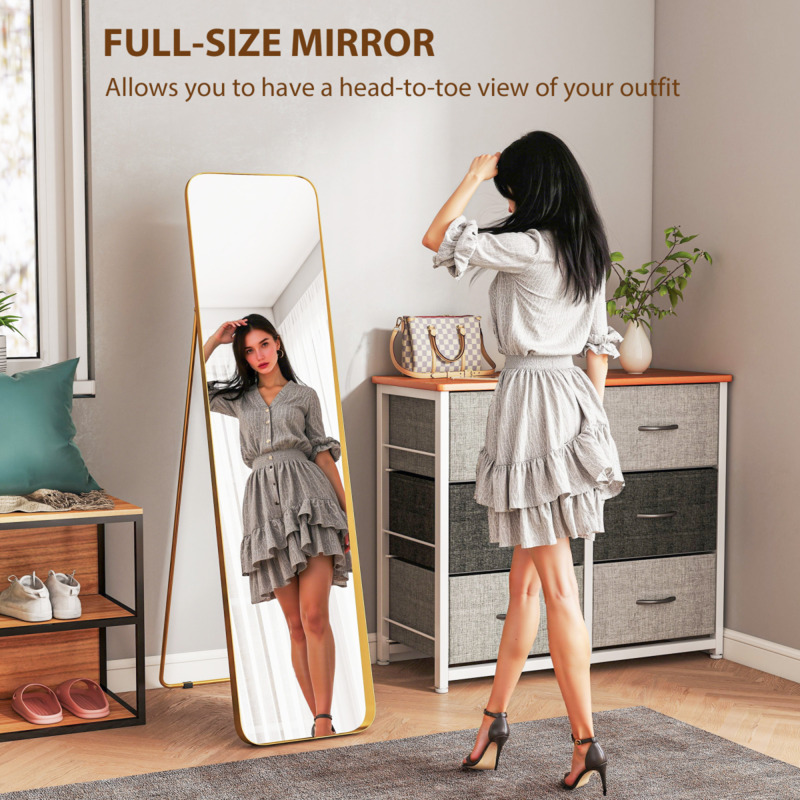 Full-length Dressing Mirror - Elegant, Versatile, Light-enhancing