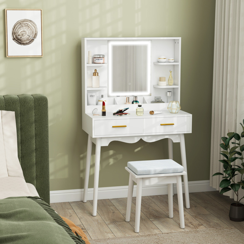 Dressing Table Makeup Vanity - Ample Storage, Sleek Design