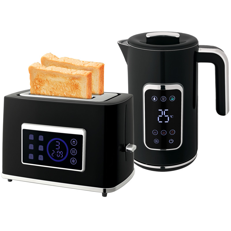 Homcom Rapid Boil Kettle & Two-slice Toaster Set With Led Display & Soft-touch Controls