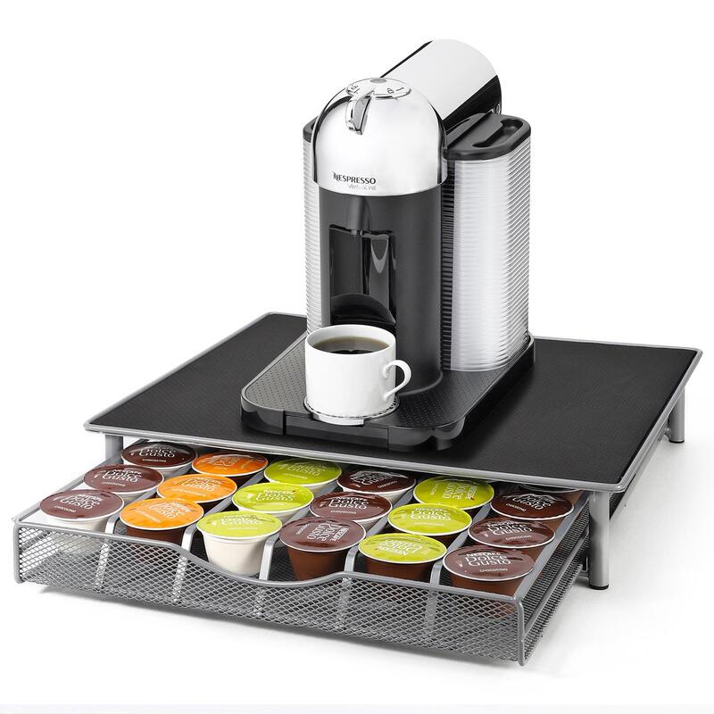 Vinsani 36 Capsule Coffee Pod Storage Drawer - Non-slip, Stackable Holder For Dolce Gusto Pods