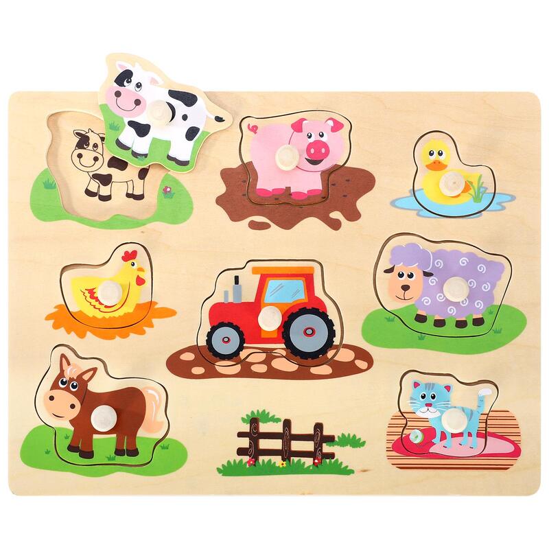Soka Farm Peg Puzzle - Develops Fine Motor Skills & Cognitive Development