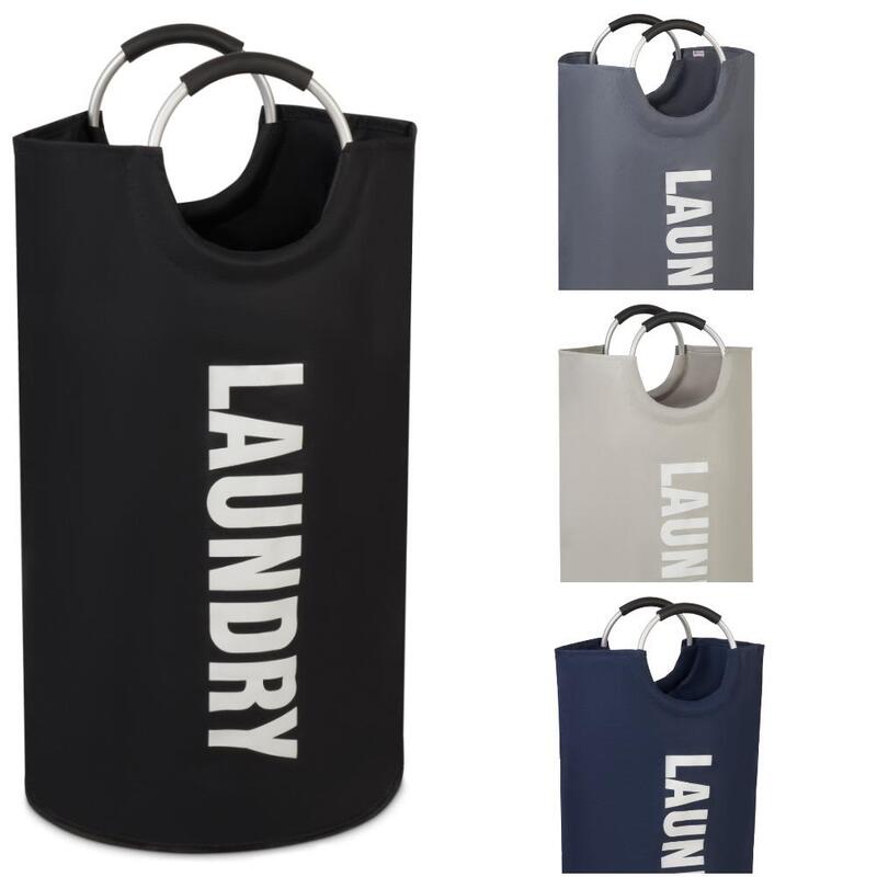 Vinsani Large Laundry Hamper Basket - Grey