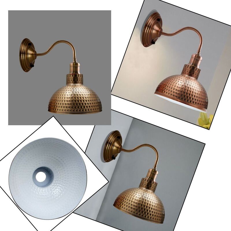 Ledsone Metal Wall Light Shade - Vintage Industrial Retro Lampshade Sconce Uk
