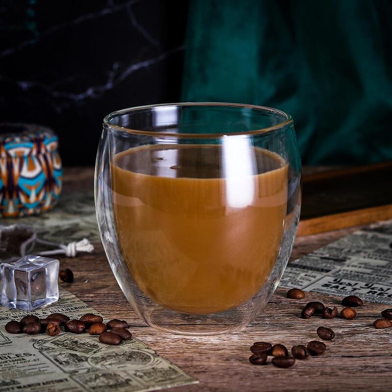 Vinsani Double Wall Borosilicate Glass Tumblers - Set Of Number Glasses