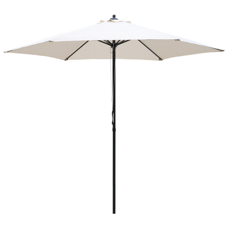 Outsunny 2.8m Patio Umbrella Parasol 6 Ribs Manual Push Outdoor Garden Table