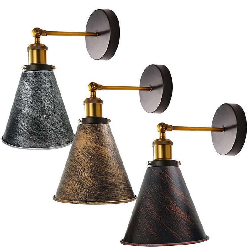 Ledsone Vintage Metal Cone Wall Light - Industrial Indoor Lighting