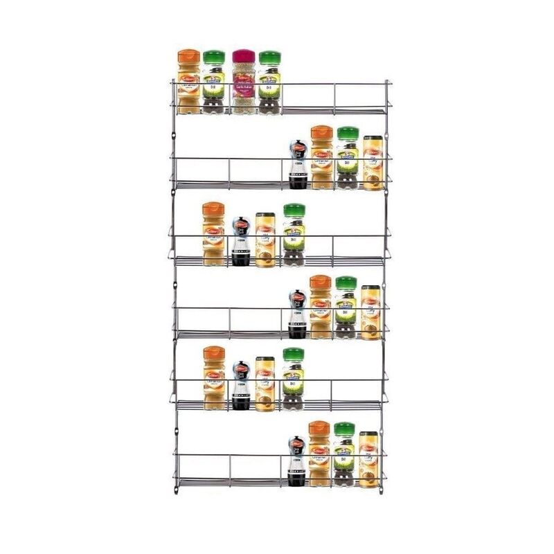 6 Tier Spice Rack For Kitchen Door Cupboard Or Wall