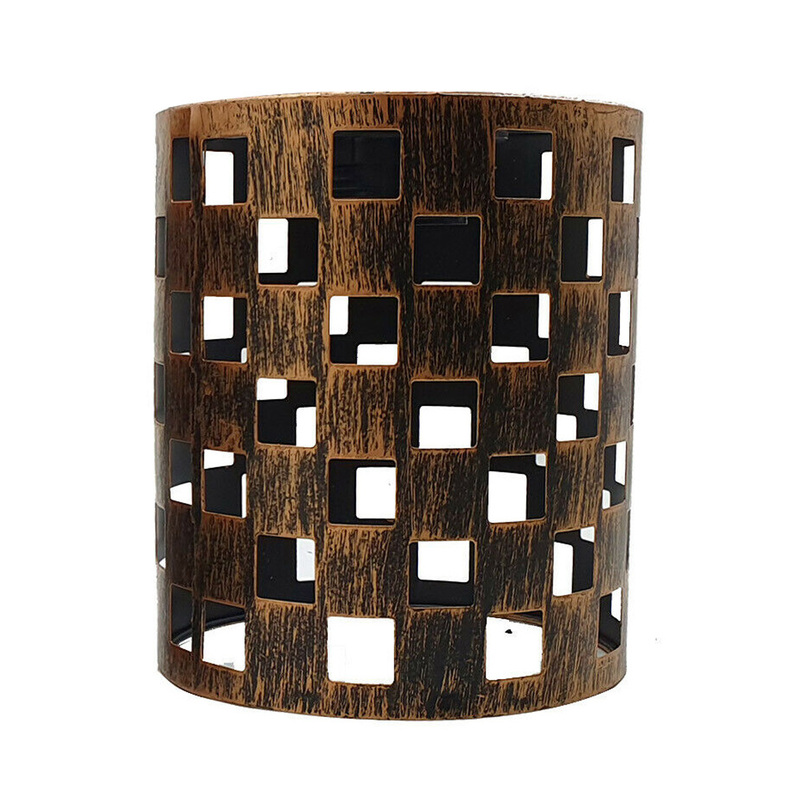 Ledsone Metal Barrel Pendant Lampshade - Vintage Loft Style Ceiling Lamp Shade For Pendant & Wall Lights, E27 Fit, Max 60w