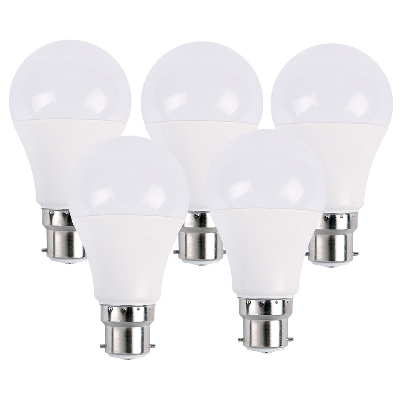 Ledsone 7w Frosted Led Bulbs B22 Bayonet Cap Warm White 3500k - Pack Of 5