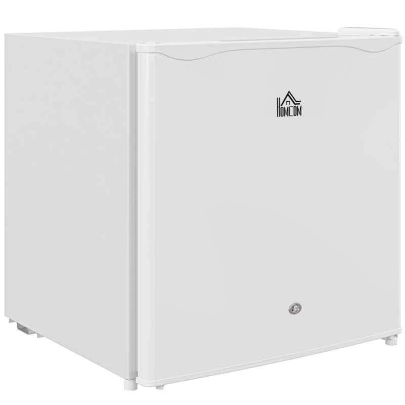 Homcom 46l Mini Fridge With Lock - Cream White