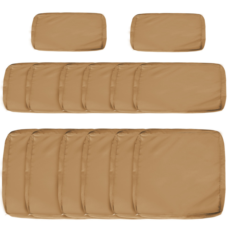 Outsunny Polyester Rattan Sofa Cushion Cover Replacement Set - Beige