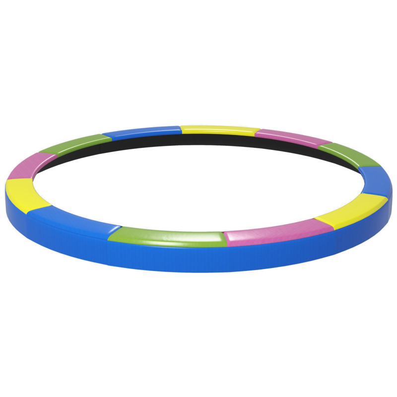 Sportnow 12ft Trampoline Safety Pad Spring Cover - Multi-coloured, Waterproof High-density Foam