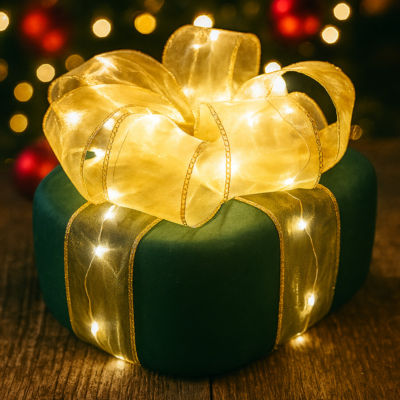 Avilo Gold Led Ribbon Lights Set Of 3 - Battery Operated, Flexible Decoration