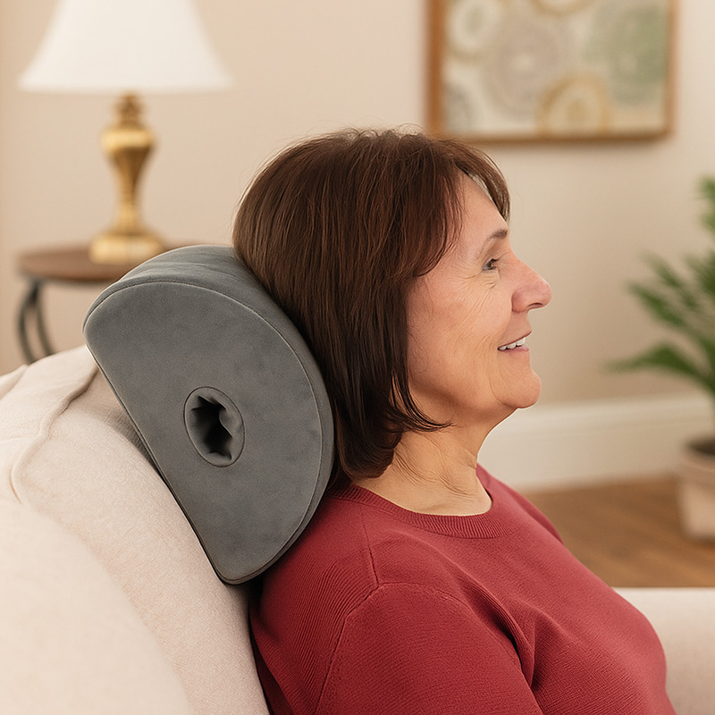 Avilo 5-in-1 Memory Foam Pillow - Grey | Neck Support, Lumbar, Laptop Desk, Knee, Footrest