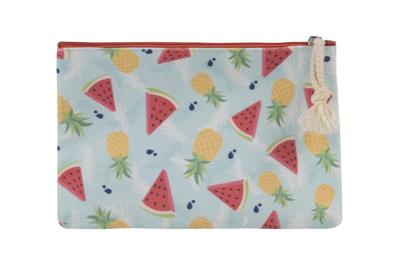 Vinsani Fruit Print Makeup Bag - Durable & Spacious