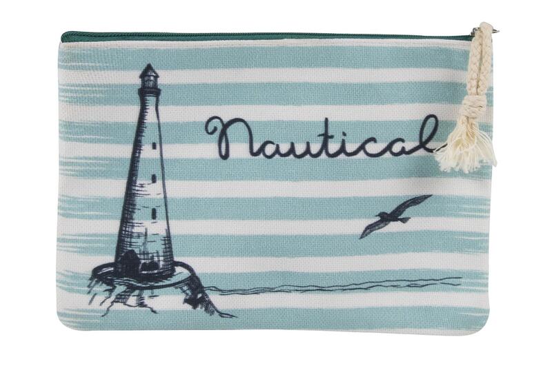 Vinsani Nautical Makeup Bag - Travel Toiletry Pouch