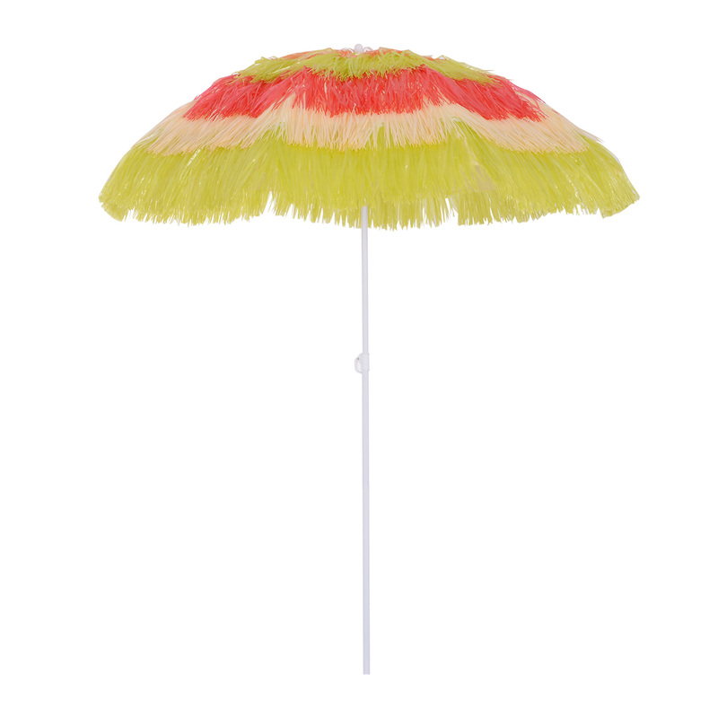 Outsunny Rainbow Foldable Beach Parasol - Vibrant And Portable