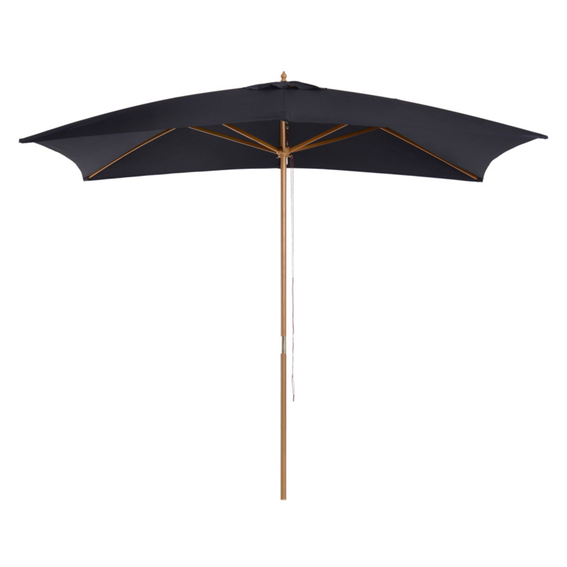 Outsunny 295cm X 200cm Garden Parasol Umbrella - Black
