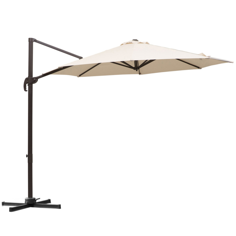 Outsunny 3m Beach Hanging Umbrella Parasol
