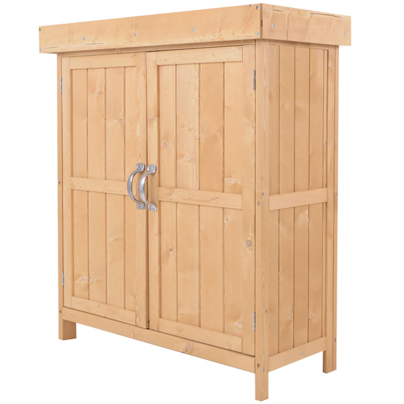 Outsunny Cedarwood-burlywood Garden Storage Shed