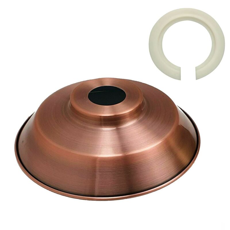 Ledson Metal Retro Pendant Lampshade - Copper & White