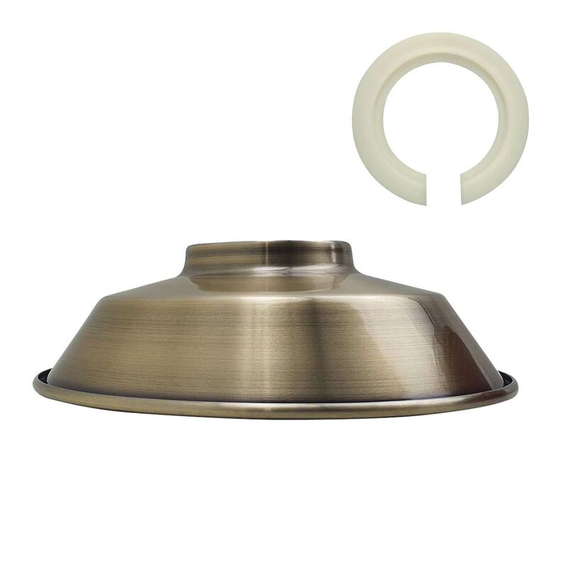 Ledson Metal Retro Pendant Lampshade - Gold & White